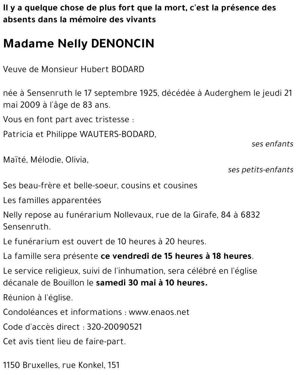Nelly DENONCIN