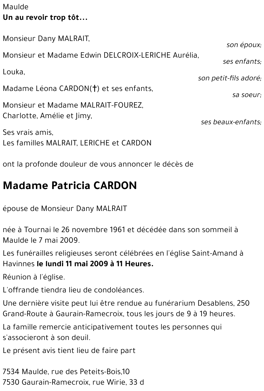 Patricia CARDON