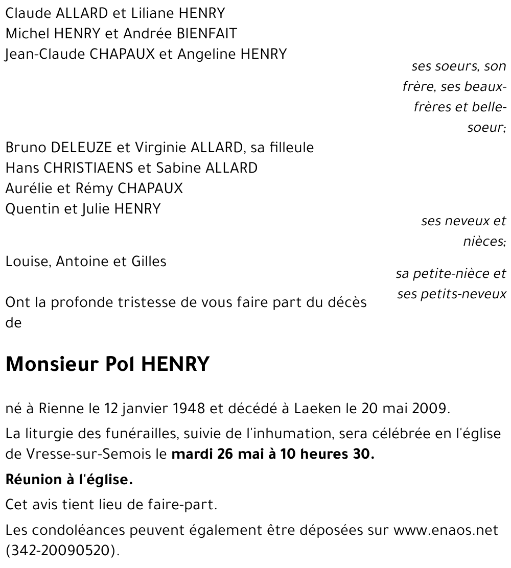 Pol HENRY