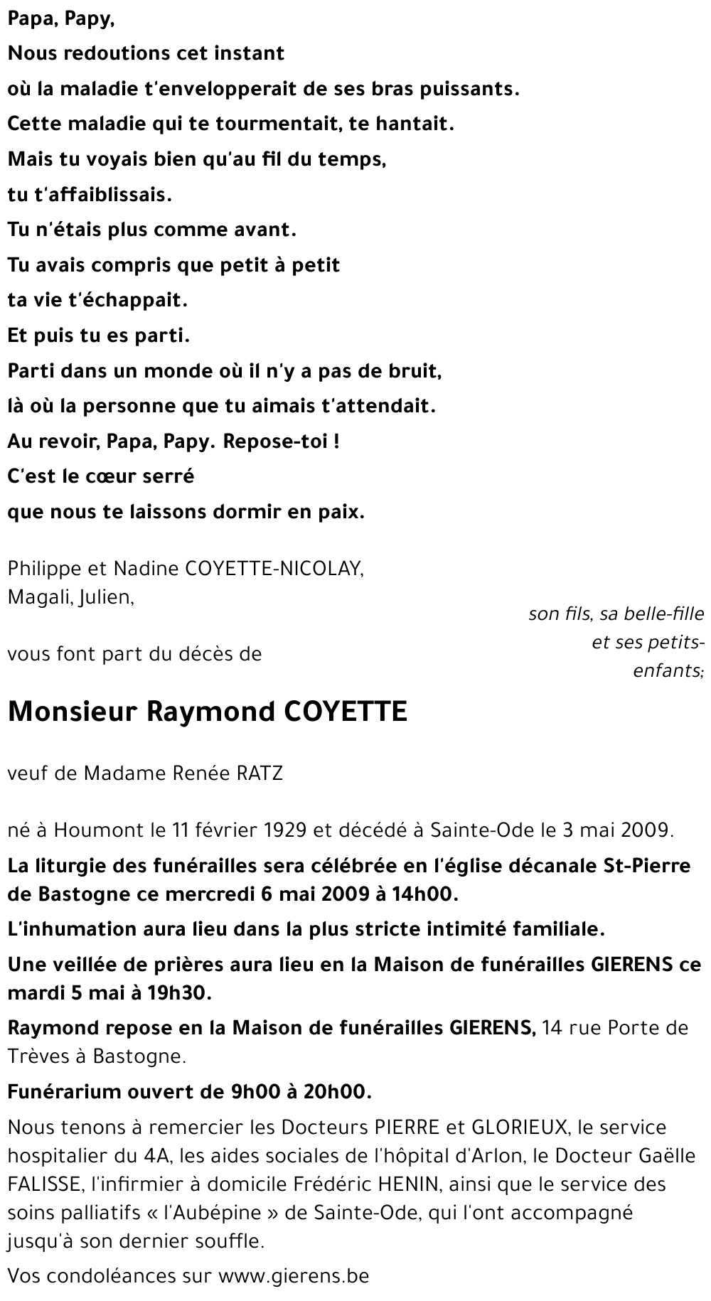 Raymond COYETTE