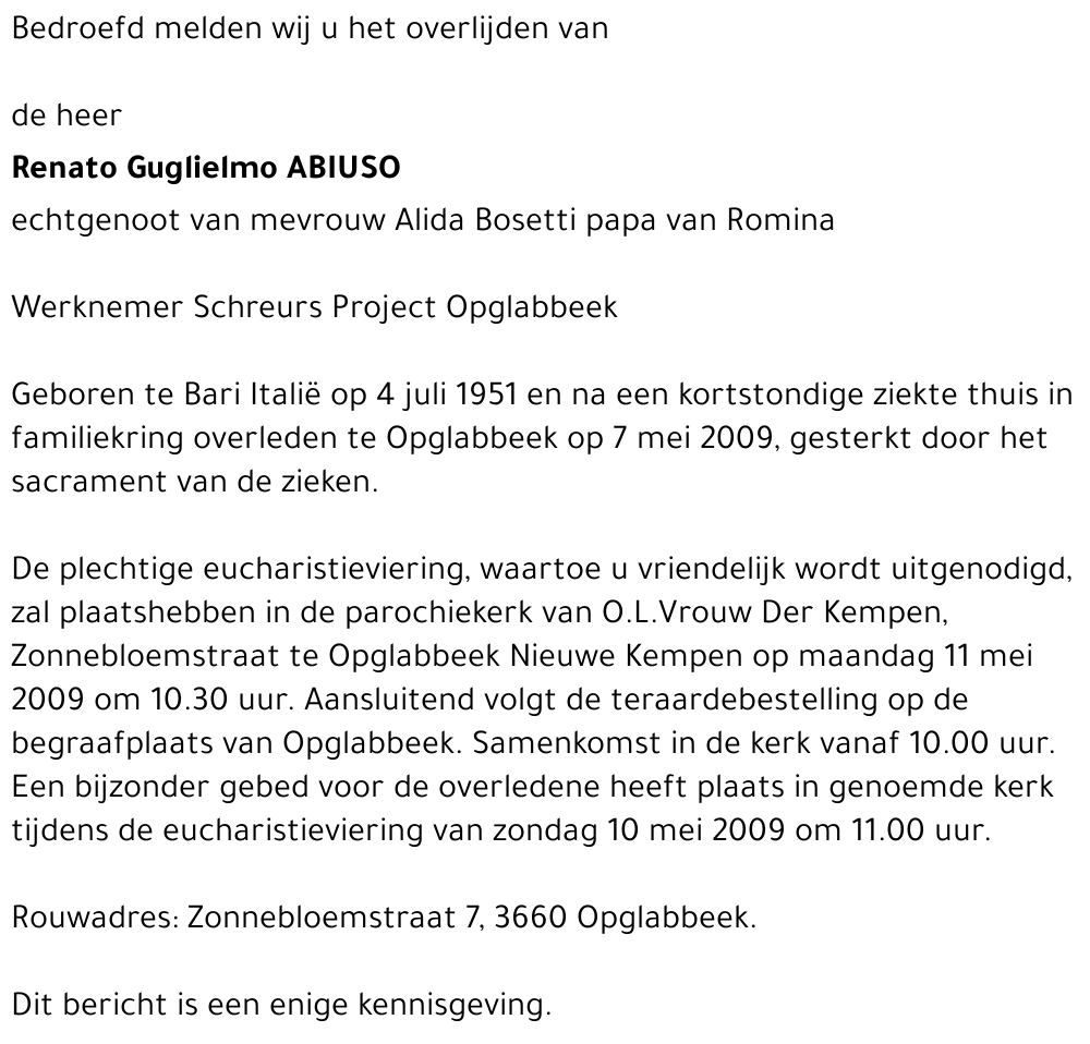 Renato Guglielmo Abiuso