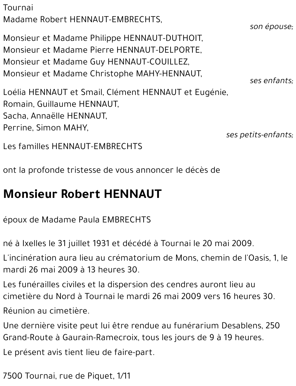 Robert HENNAUT