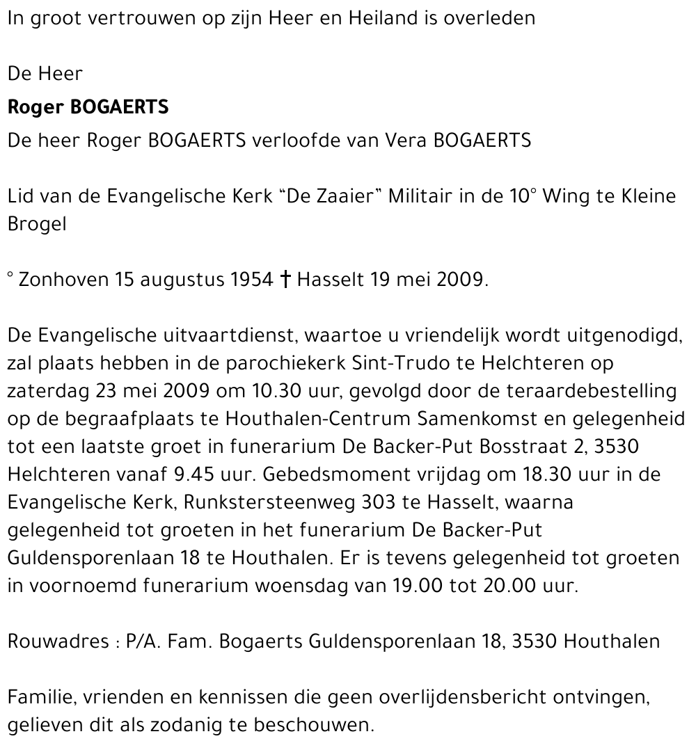 Roger BOGAERTS