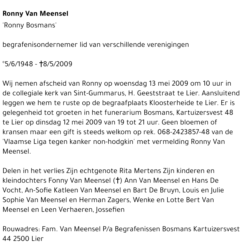 Ronny VAN MEENSEL
