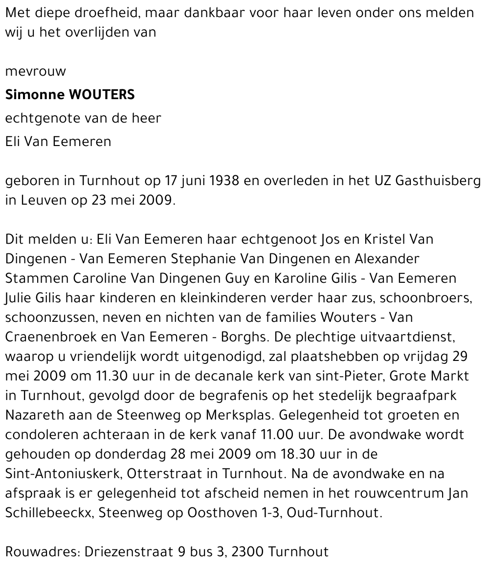 Simonne Wouters