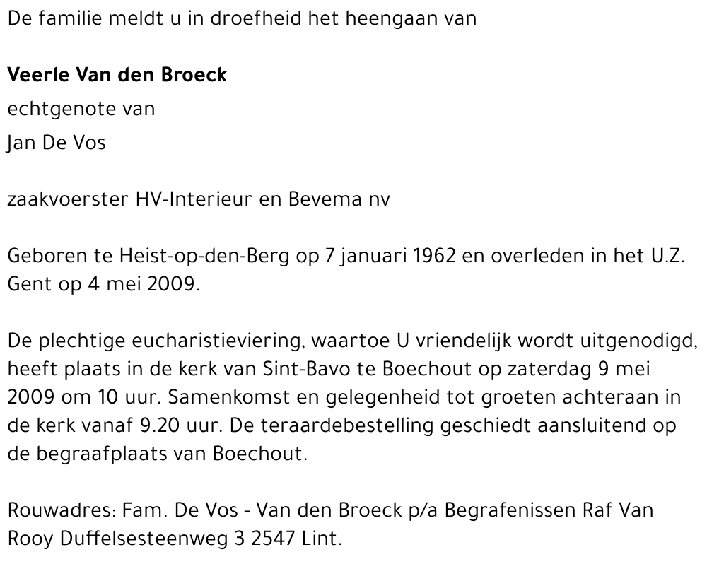 Van den Broeck Veerle