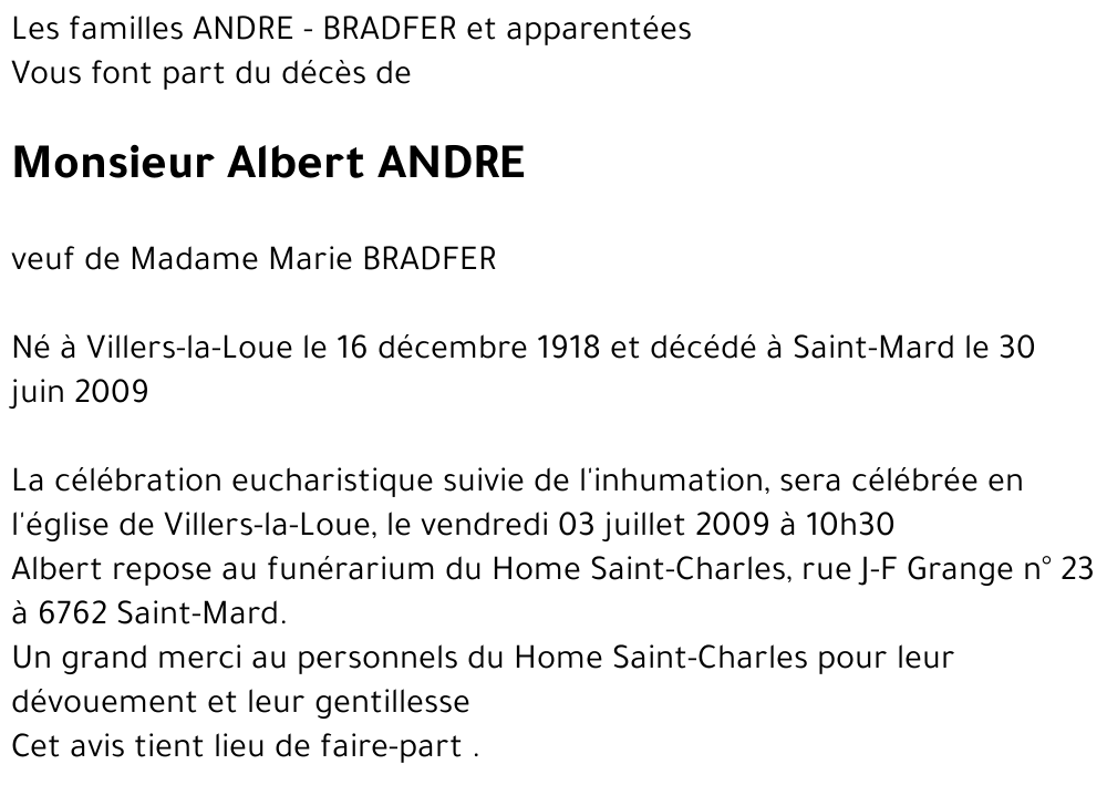 Albert ANDRE