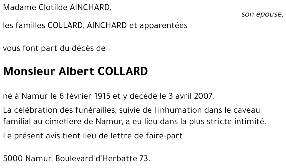 Albert COLLARD