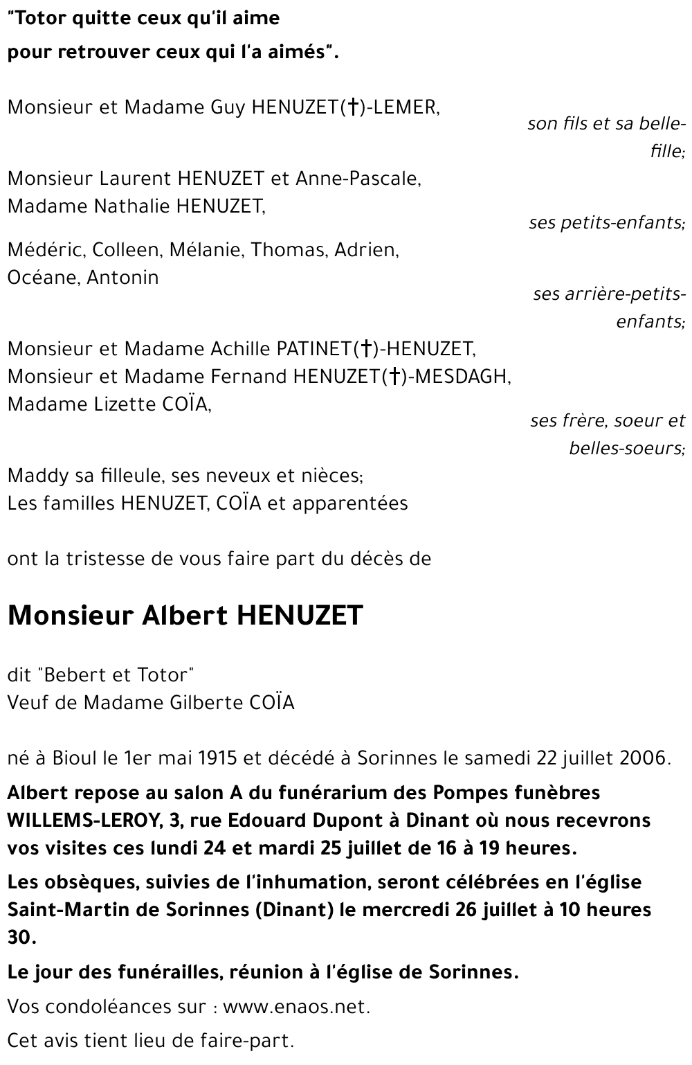 Albert HENUZET