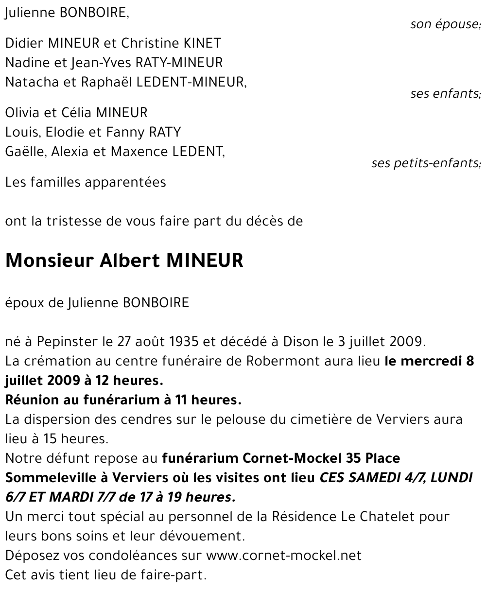 Albert MINEUR