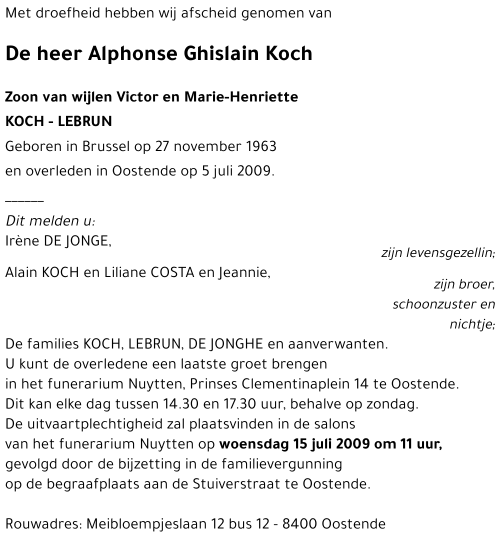 Alphonse Ghislain Koch