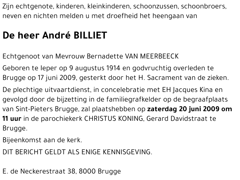 André BILLIET