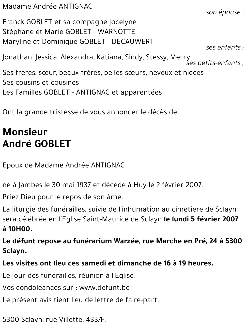 André GOBLET