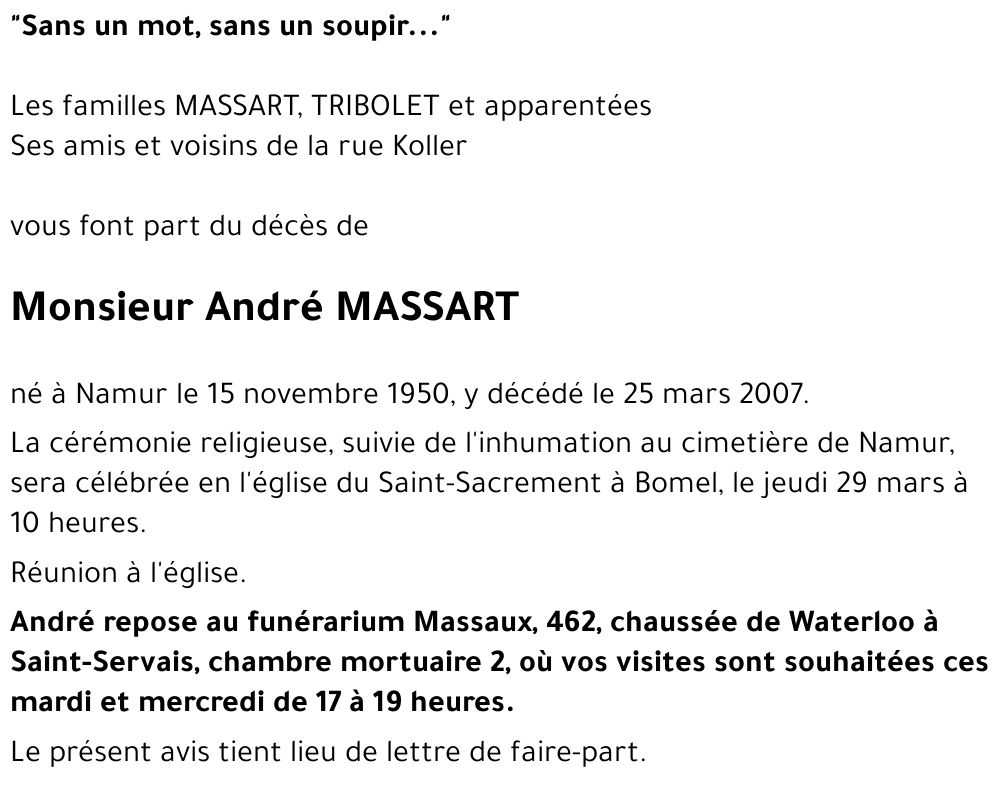 André MASSART
