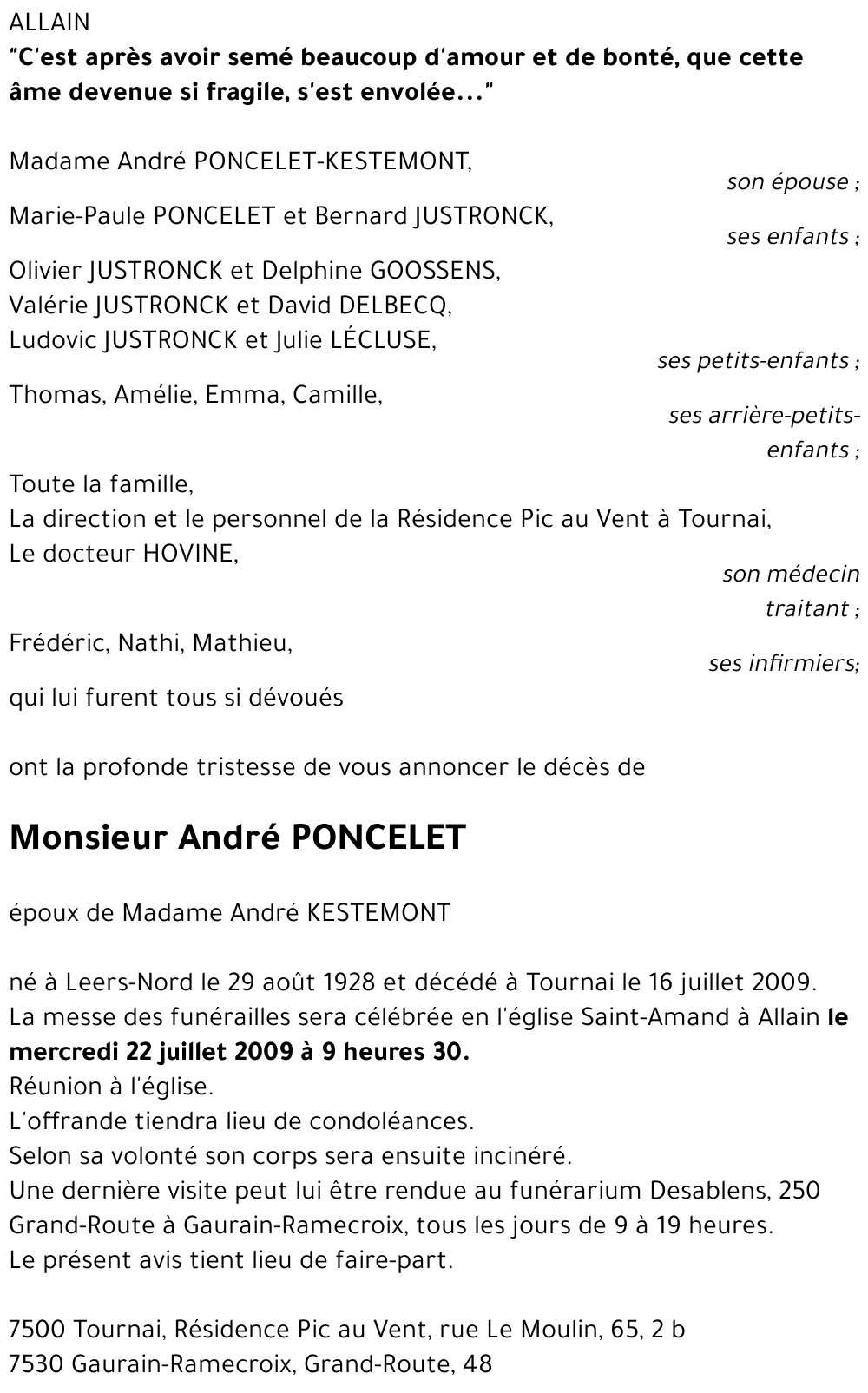 André PONCELET