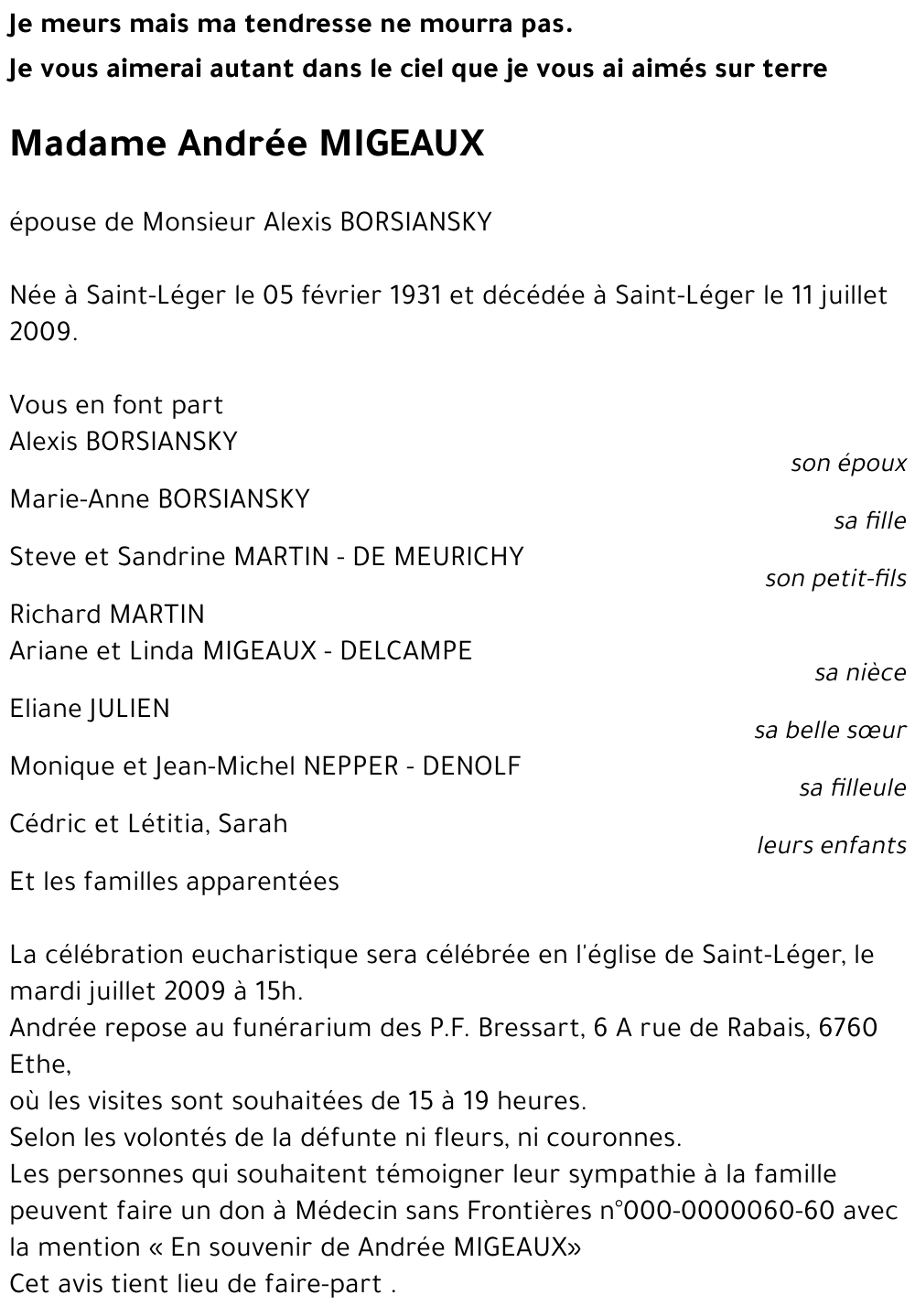 Andrée MIGEAUX