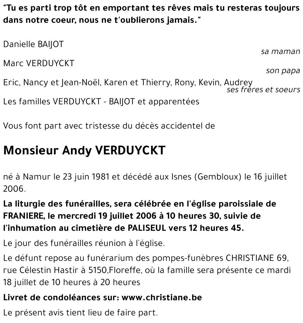 Andy VERDUYCKT