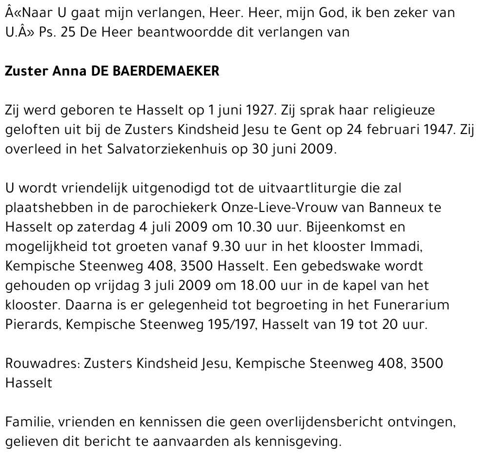 Anna De Baerdemaeker