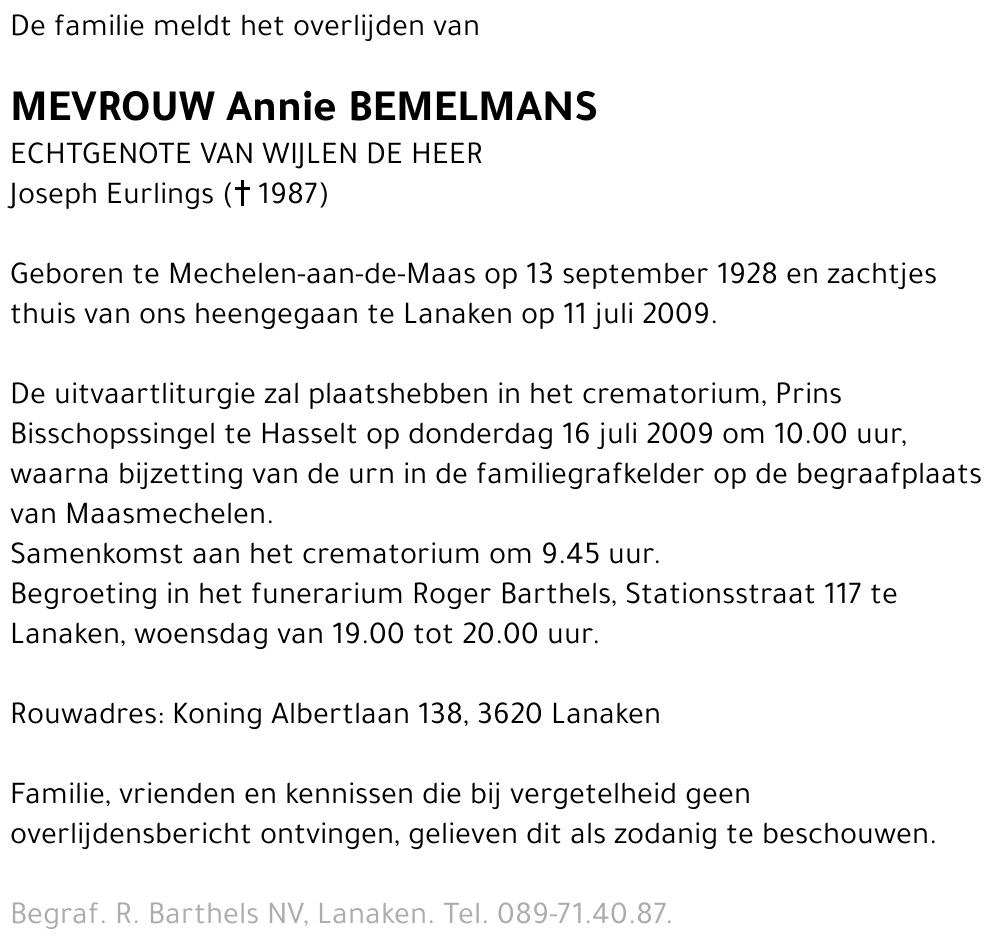 Annie Bemelmans