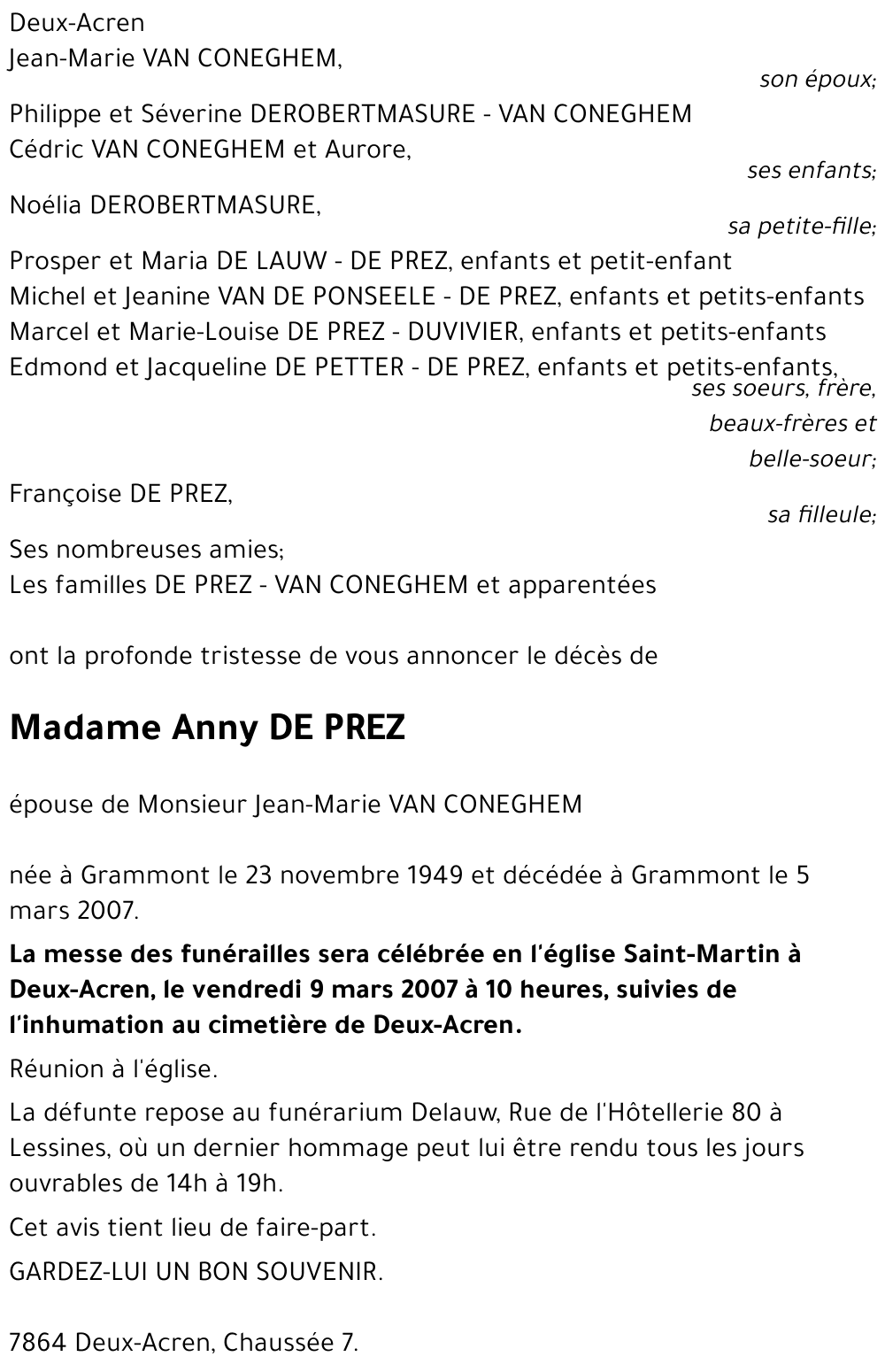 Anny DE PREZ