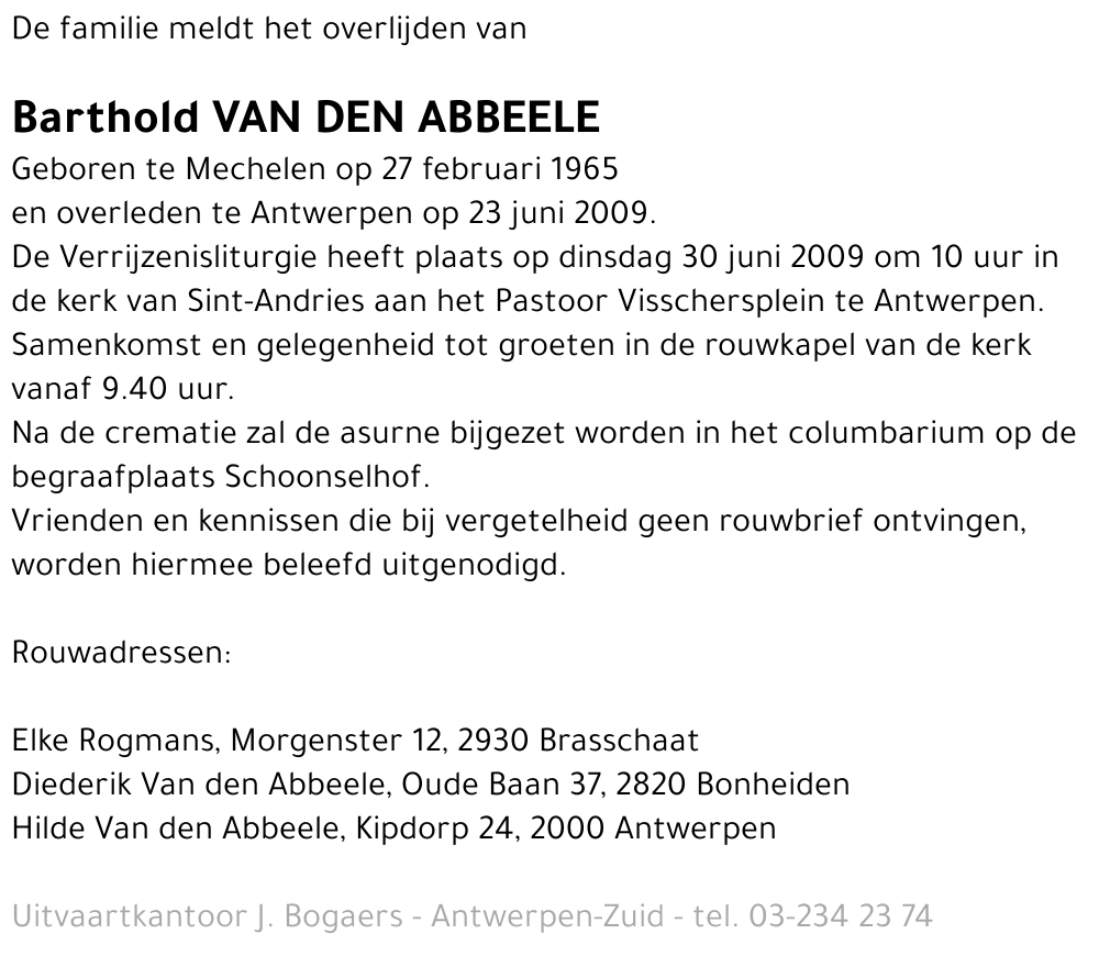 Barthold Van den Abbeele
