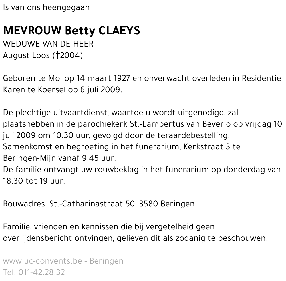 Betty Claeys