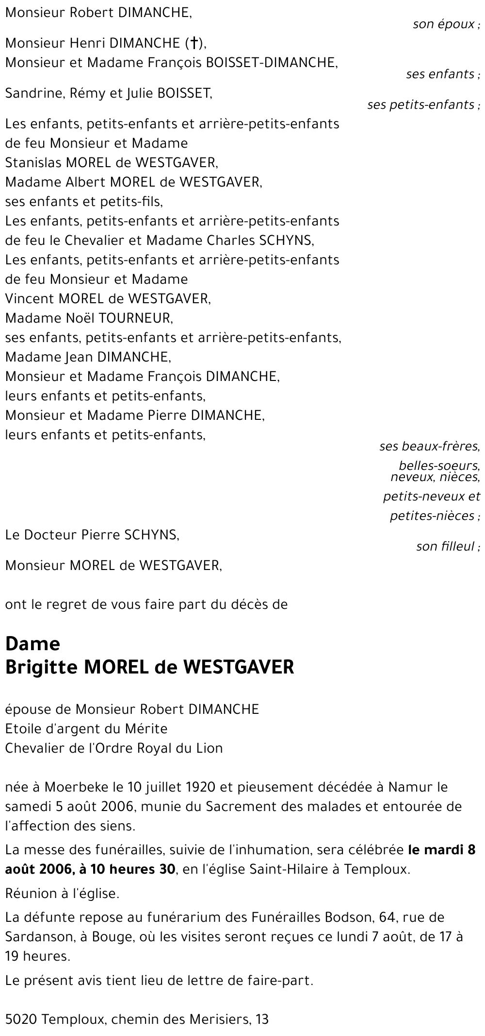 Brigitte MOREL de WESTGAVER