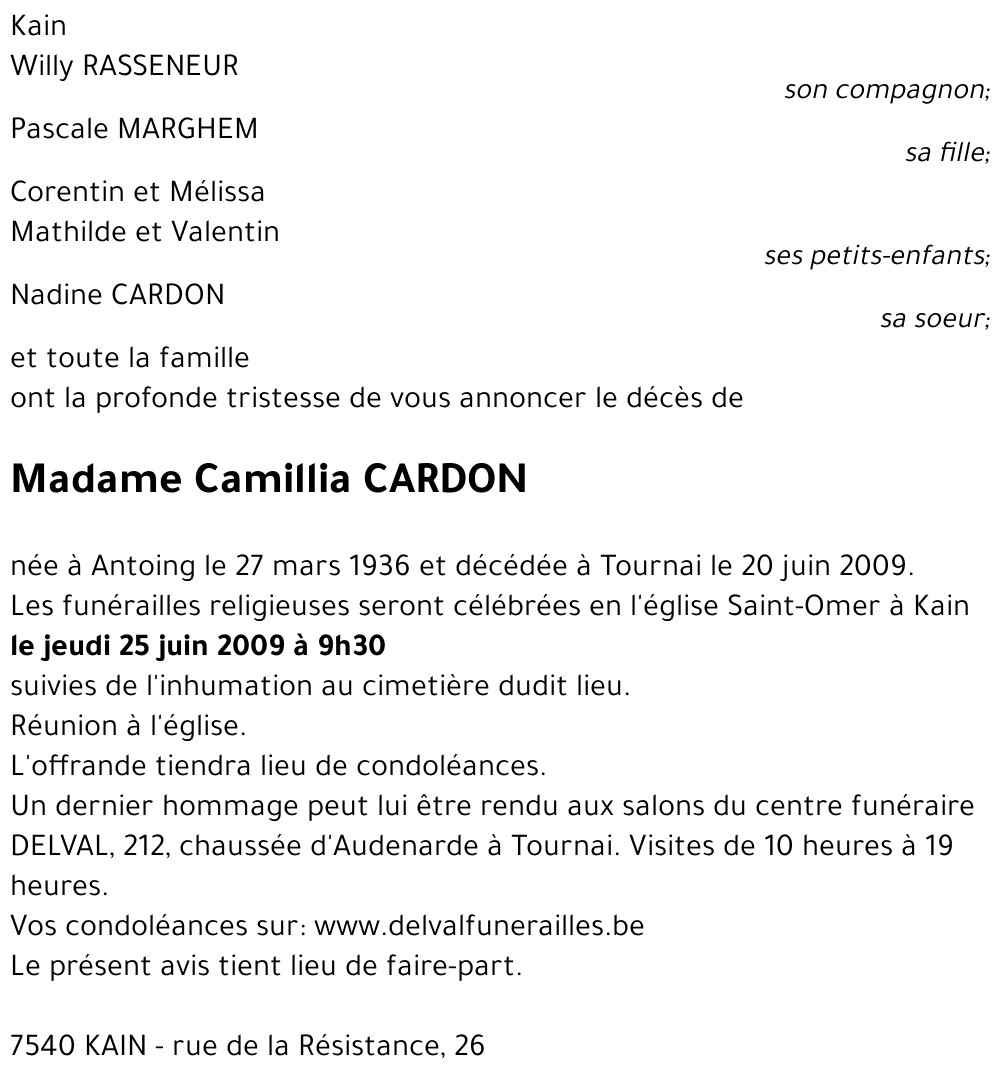 Camillia CARDON