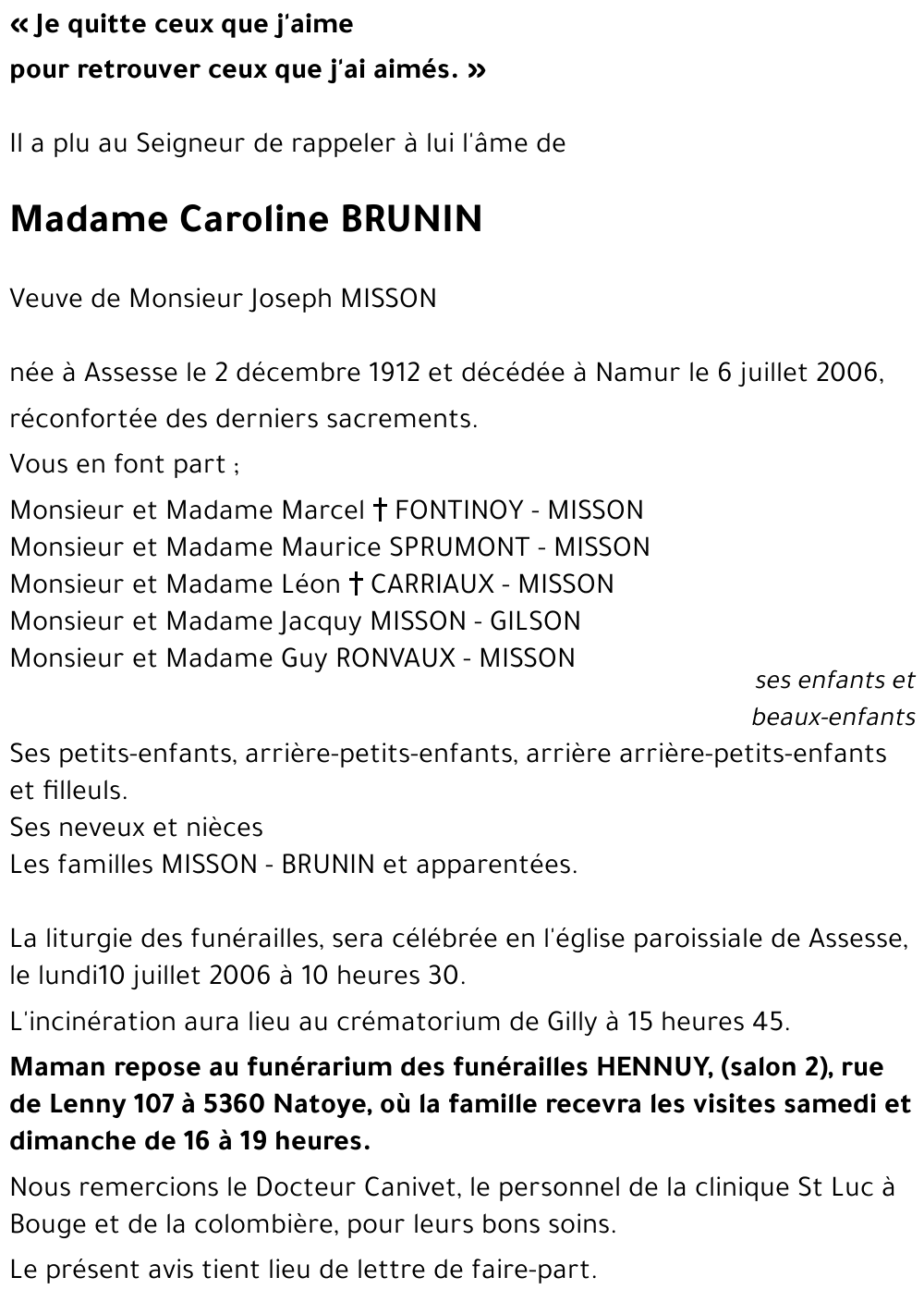 Caroline BRUNIN