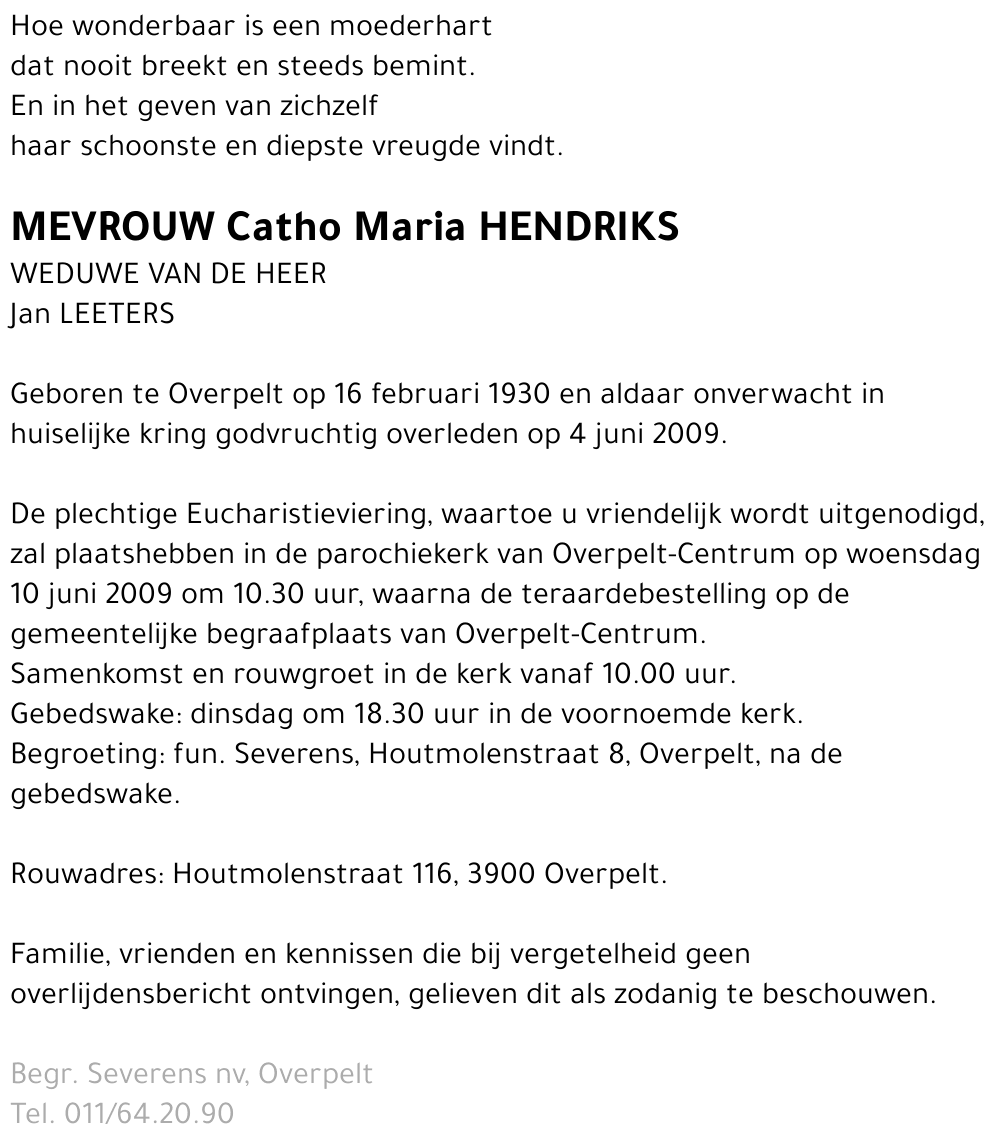 Catho Maria Hendriks