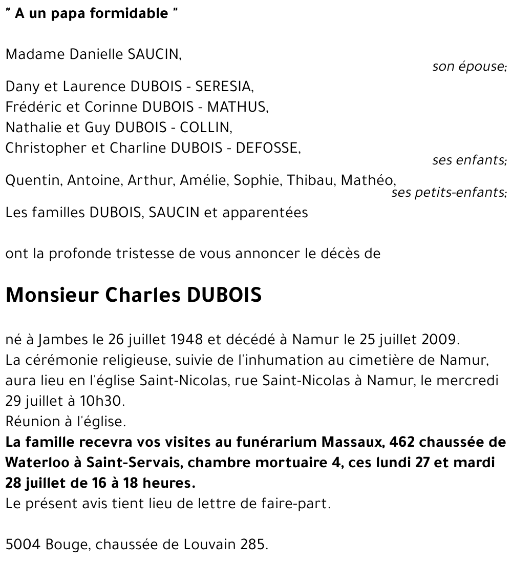 Charles DUBOIS