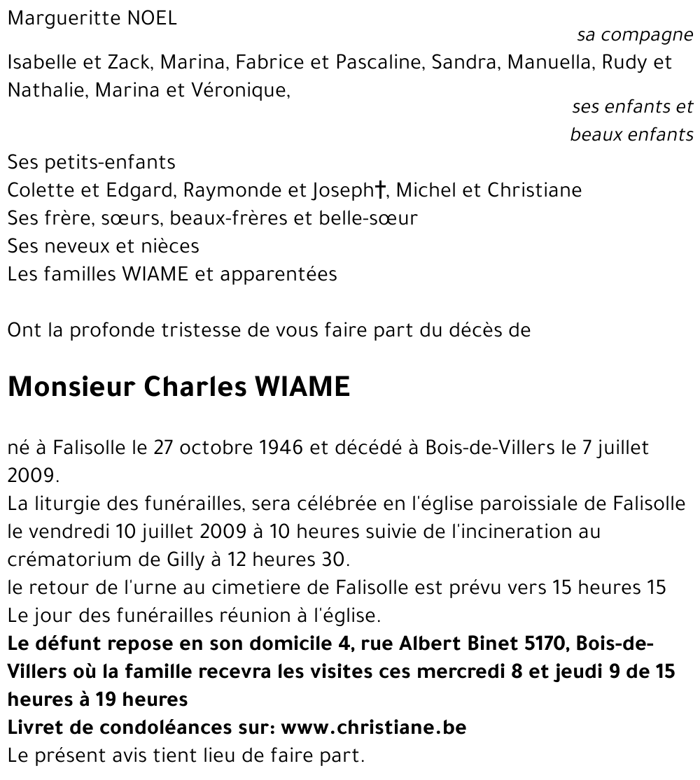 Charles WIAME