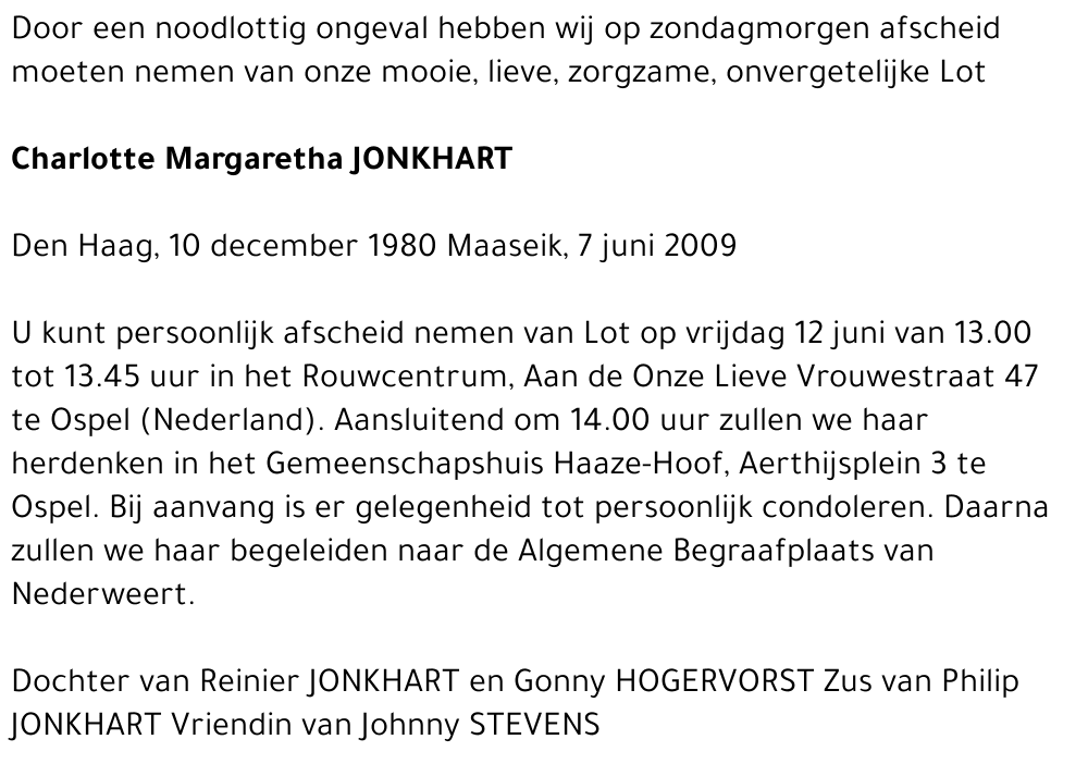 Charlotte Margaretha Jonkhart