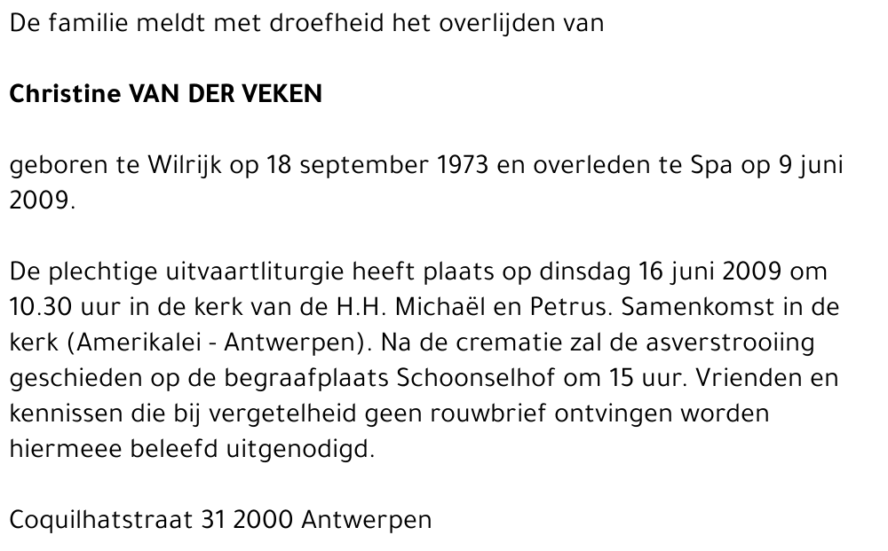 Christine Van Der Veken