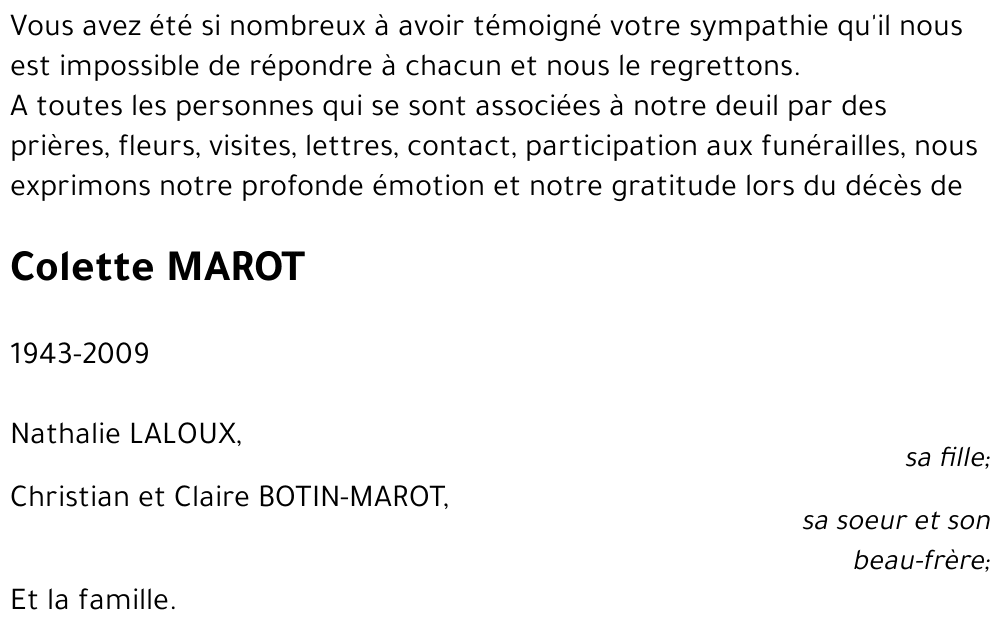 Colette MAROT