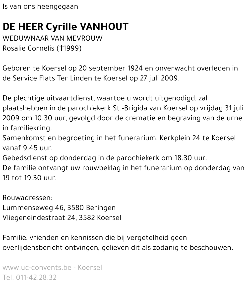 Cyrille Vanhout