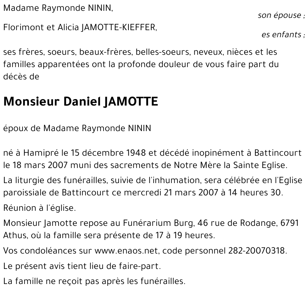 Daniel JAMOTTE