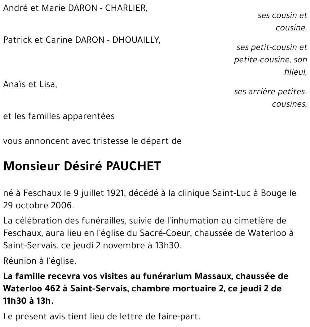 Désiré PAUCHET