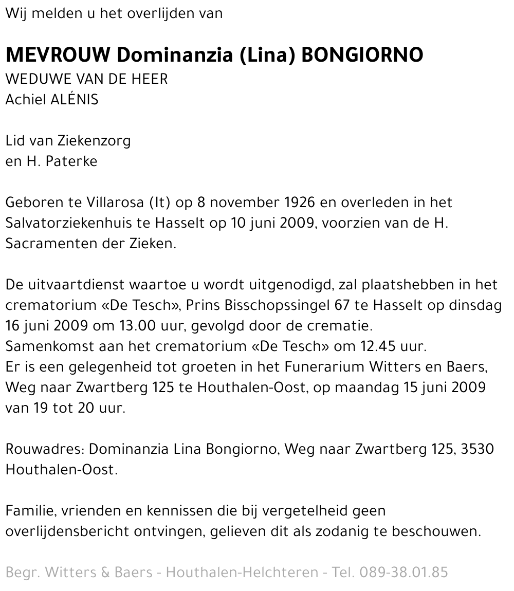 Dominanzia (Lina) Bongiorno