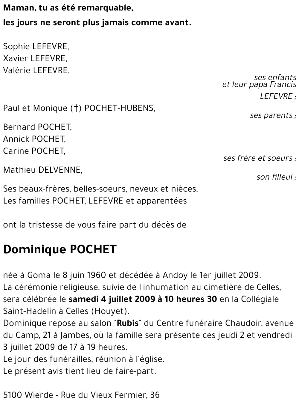 Dominique POCHET