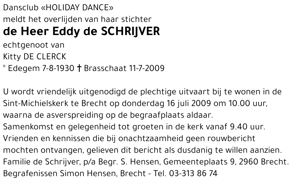 Eddy de Schrijver
