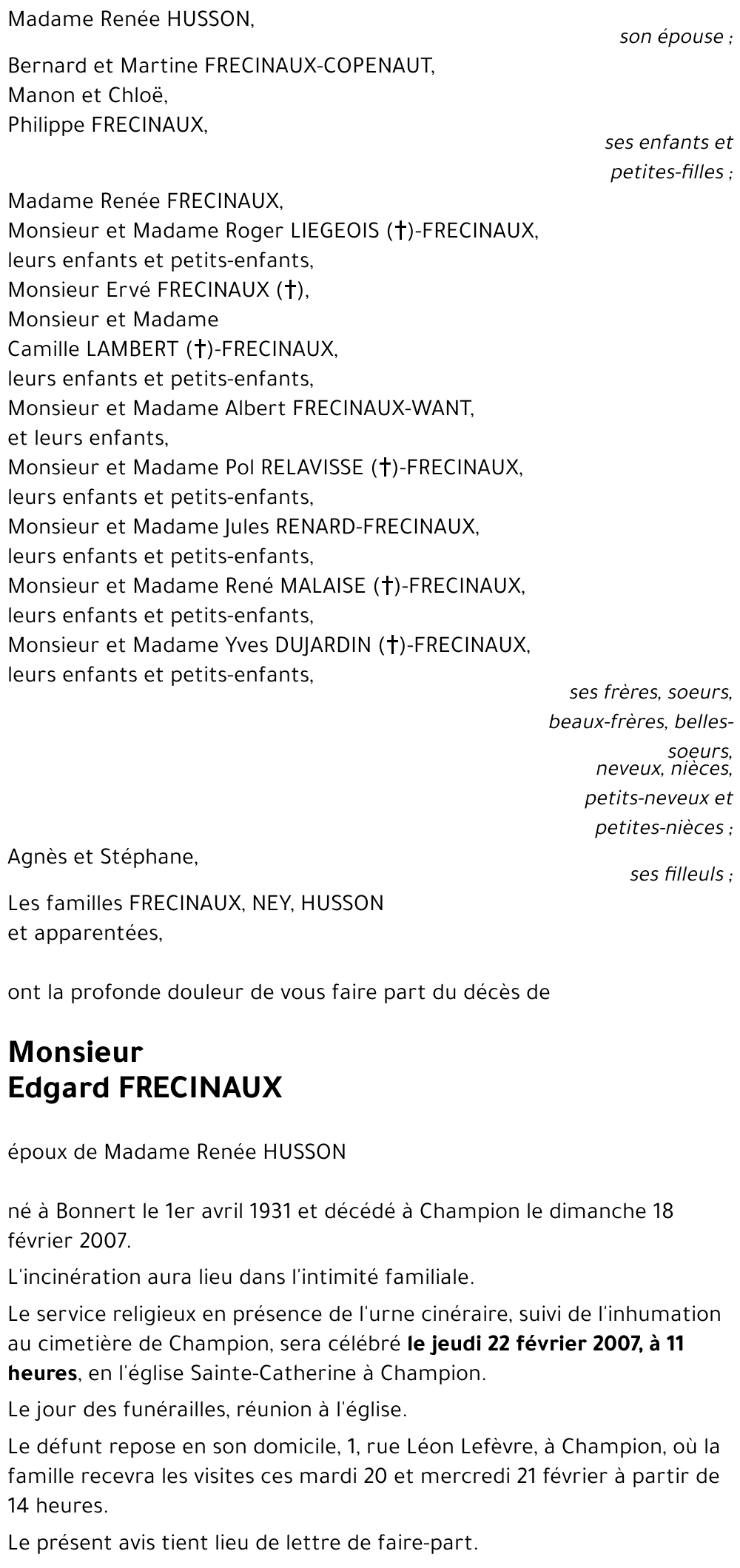 Edgard FRECINAUX