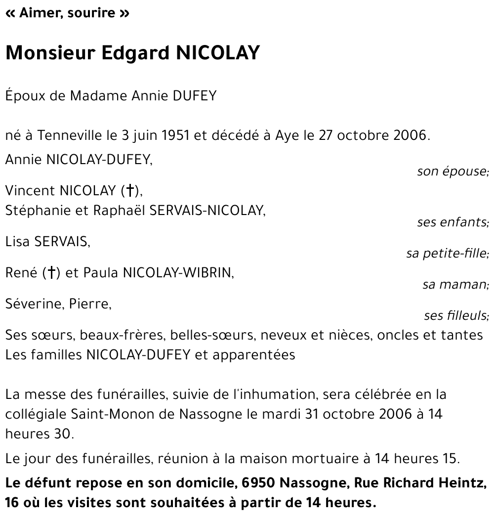 Edgard NICOLAY