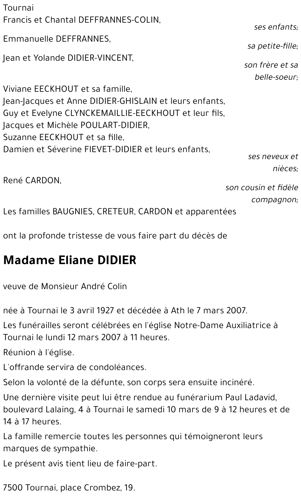 Eliane DIDIER