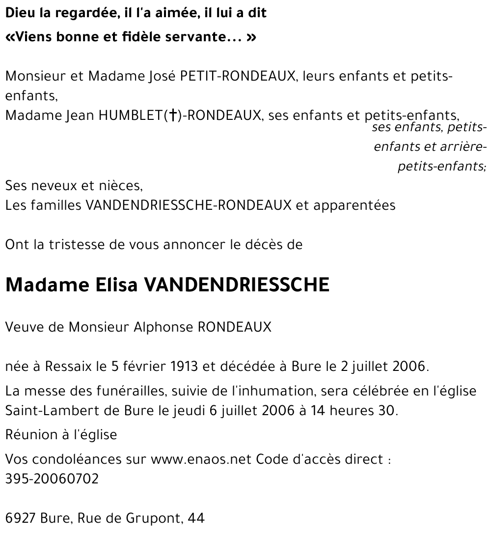 Elisa VANDENDRIESSCHE