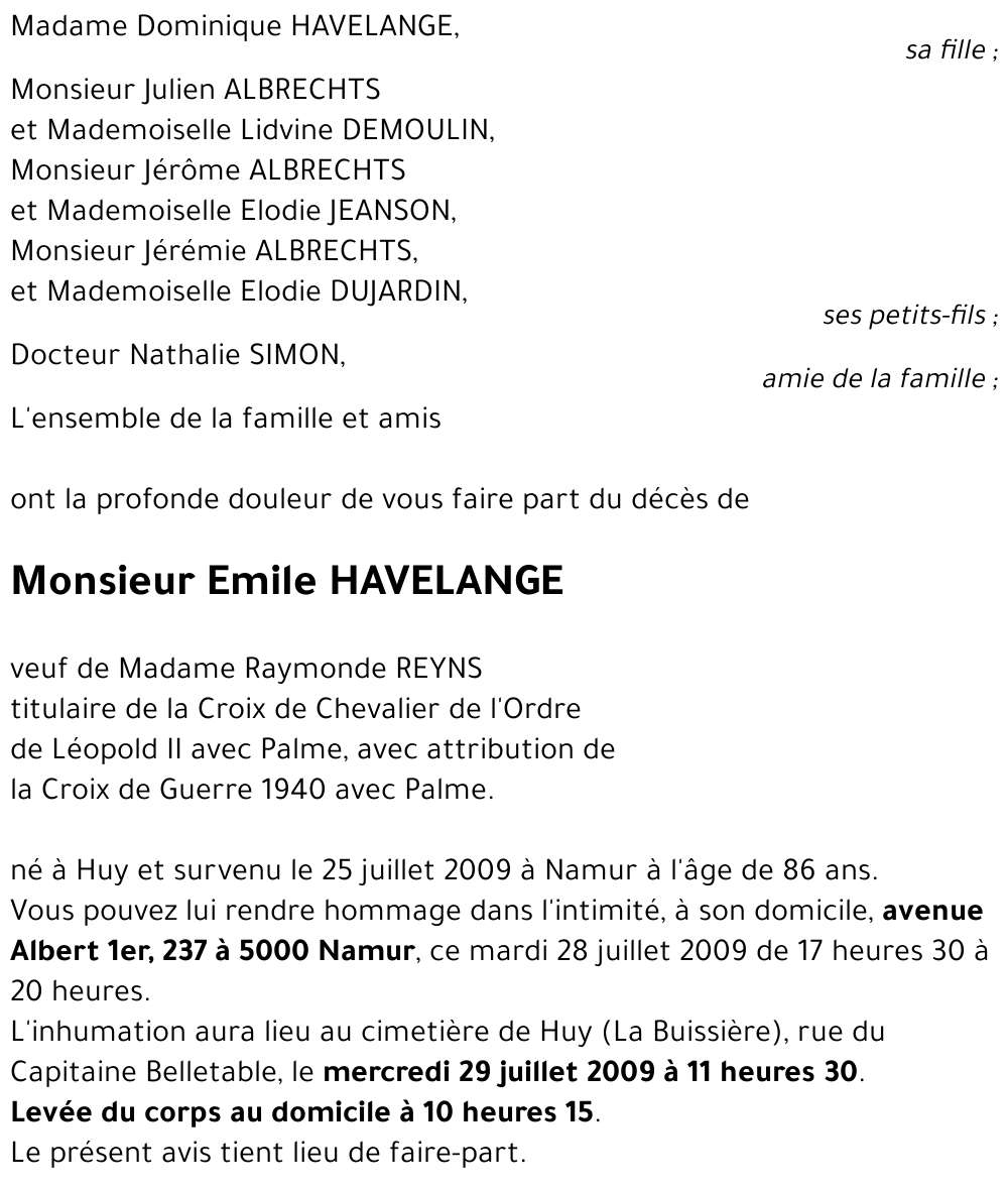 Emile HAVELANGE