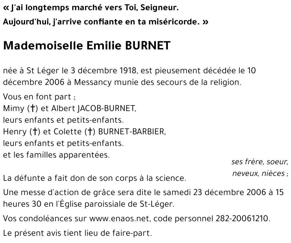 Emilie BURNET