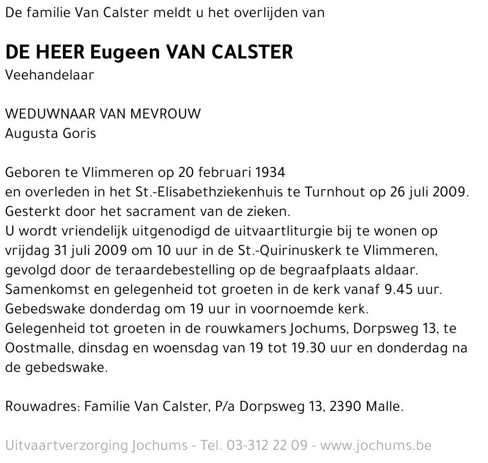 Eugeen Van Calster