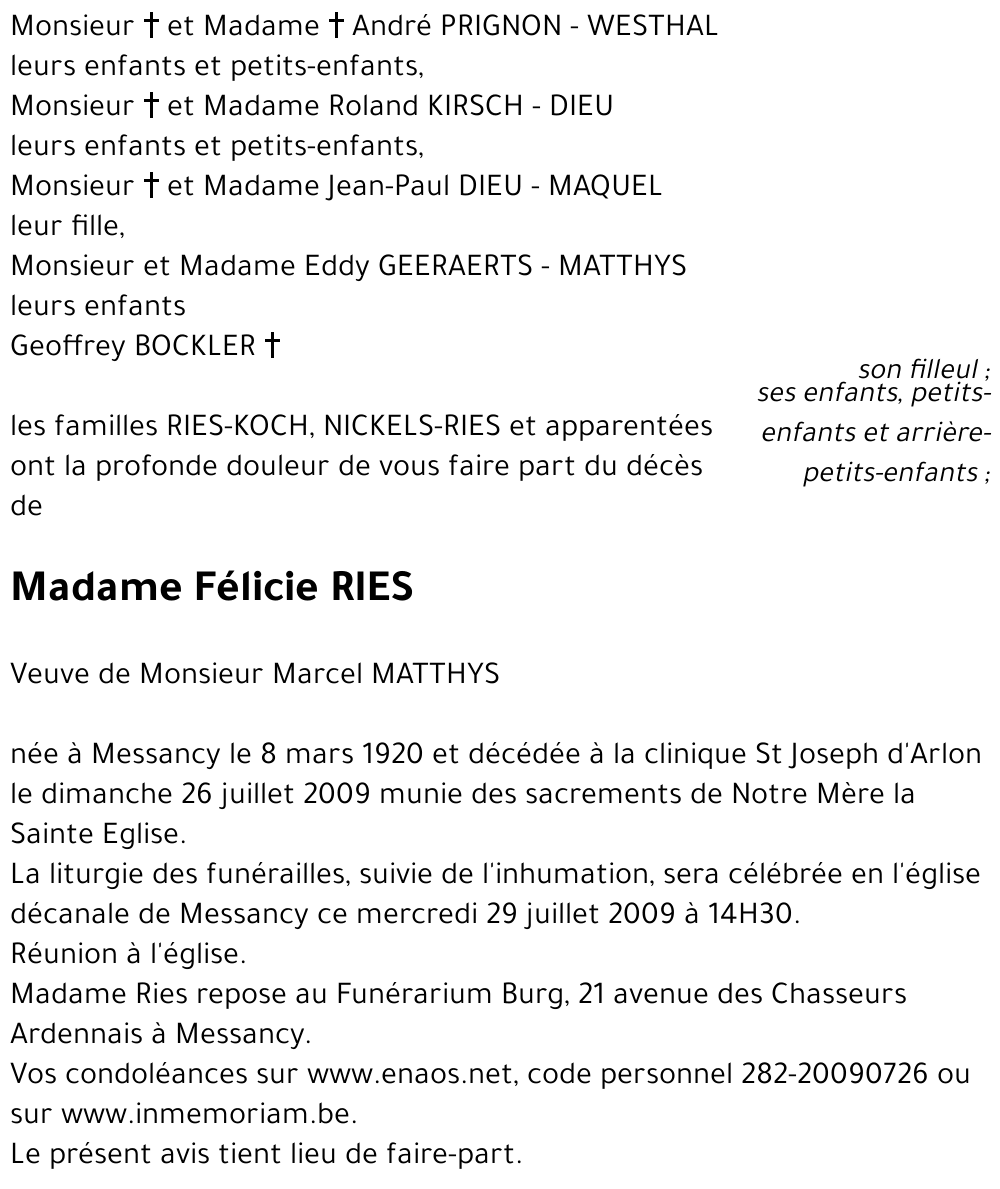 Félicie RIES
