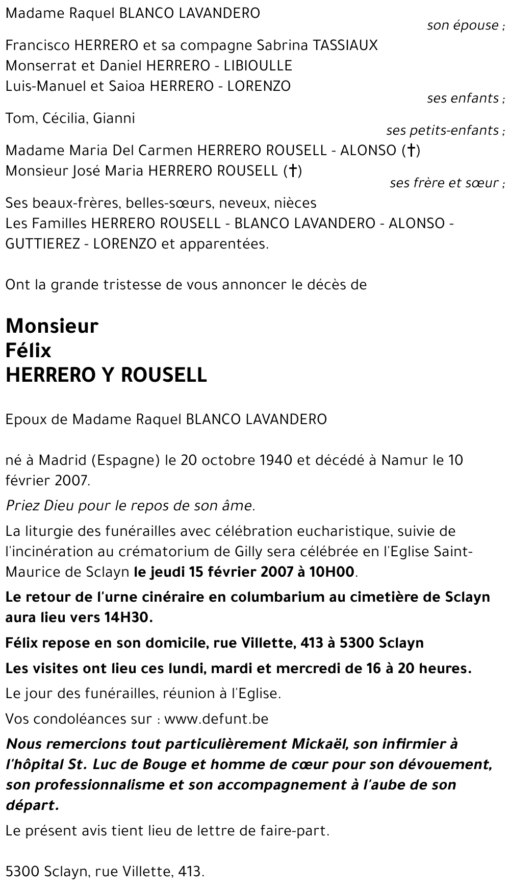 Félix HERRERO Y ROUSELL